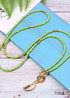 Boho Necklace, Long Blue Hippie Shell